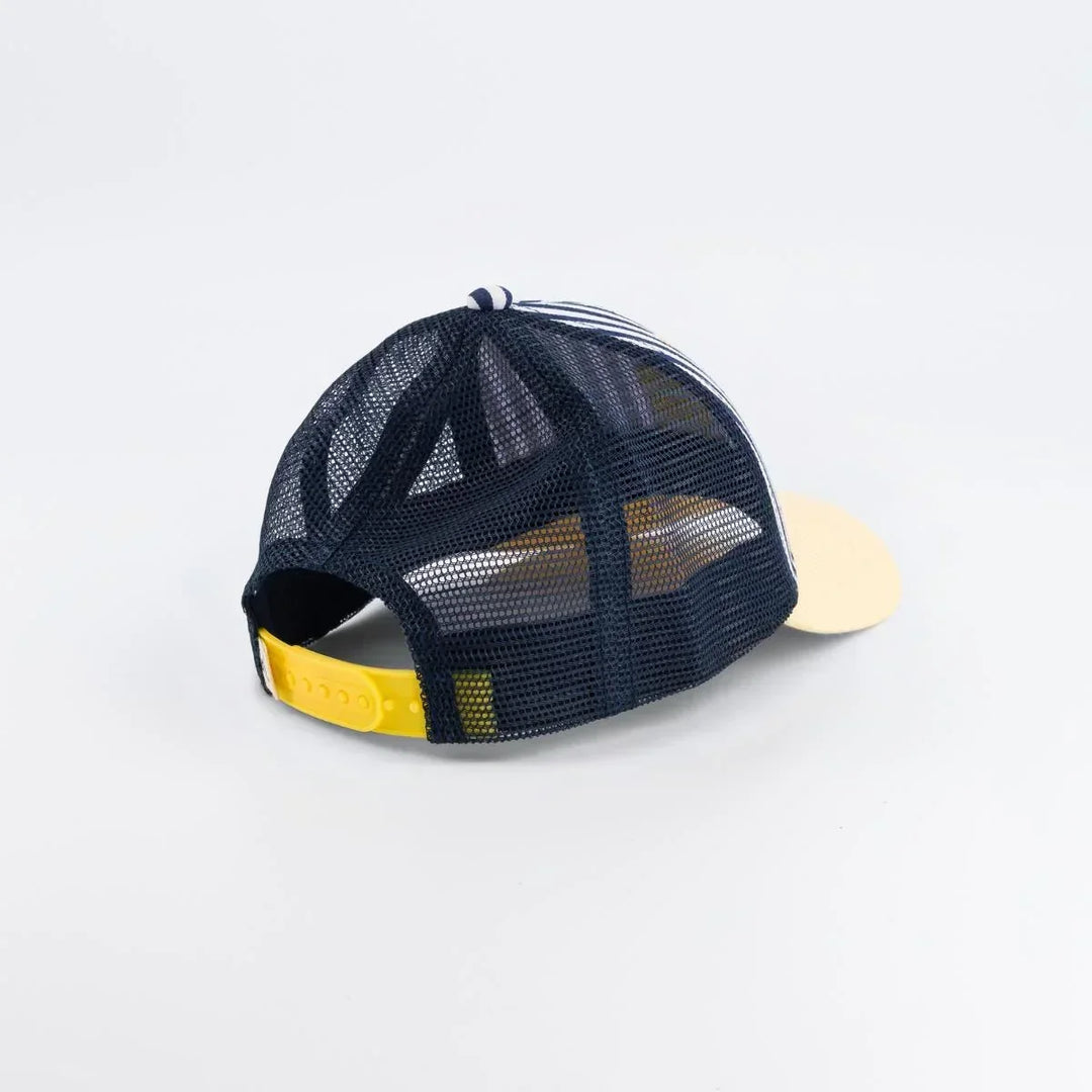kids striped trucker cap sun sun sun navy breathable summer hat

