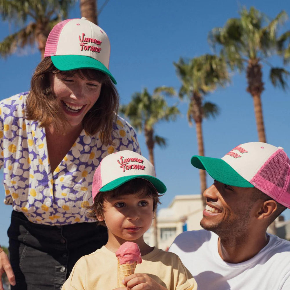 Cap "Summer Forever" Pink - Kids & Adult - مستلزمات