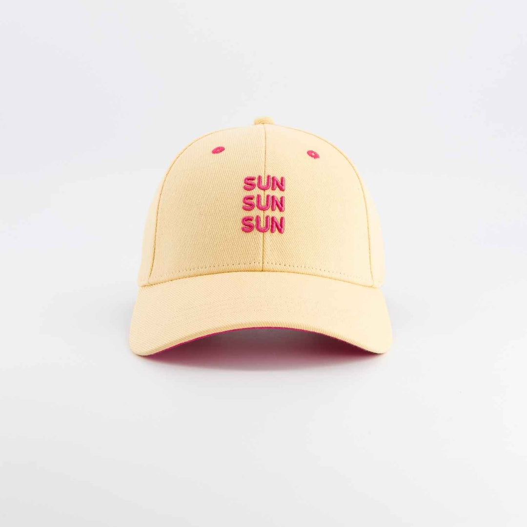 yellow kids sun cap sun sun sun embroidered cotton baseball hat
