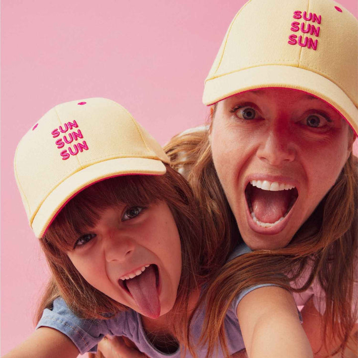 yellow kids sun cap sun sun sun embroidered cotton baseball hat
