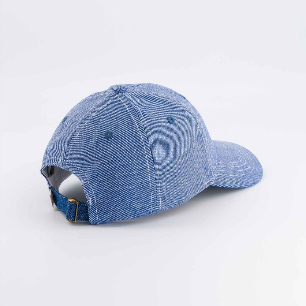 blue denim kids cap high five embroidered baseball hat
