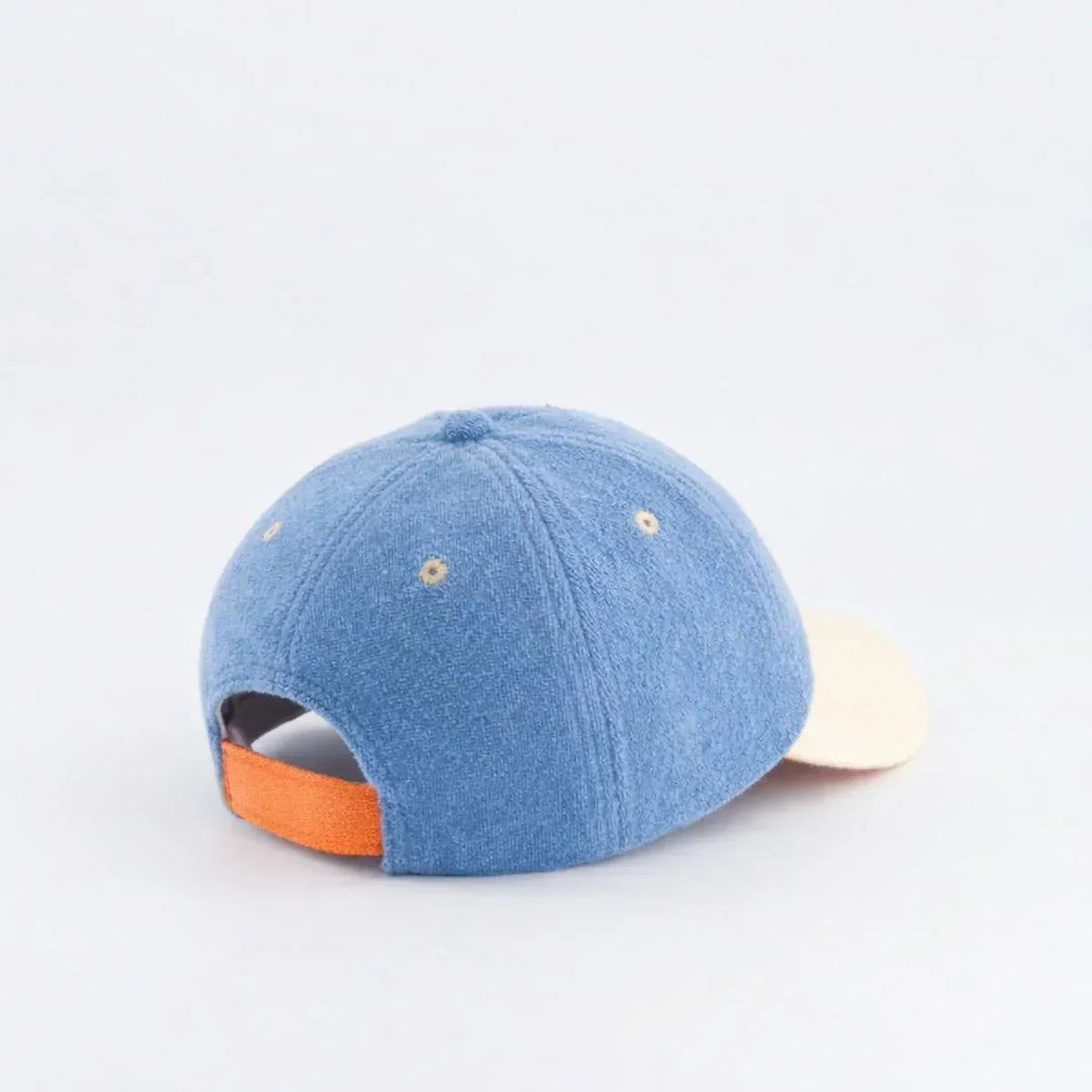 kids sponge cap summer forever blue terry cotton embroidered hat
