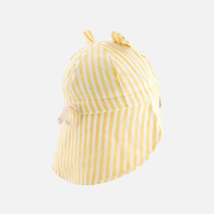 baby sunshine striped sun hat yellow cotton summer protection
