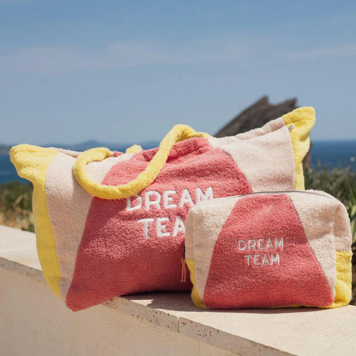 Sponge Toiletry Bag "Dream Team" - Yellow - مستلزمات