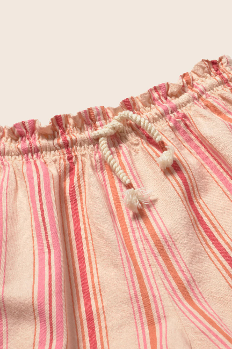 girls organic cotton striped shorts