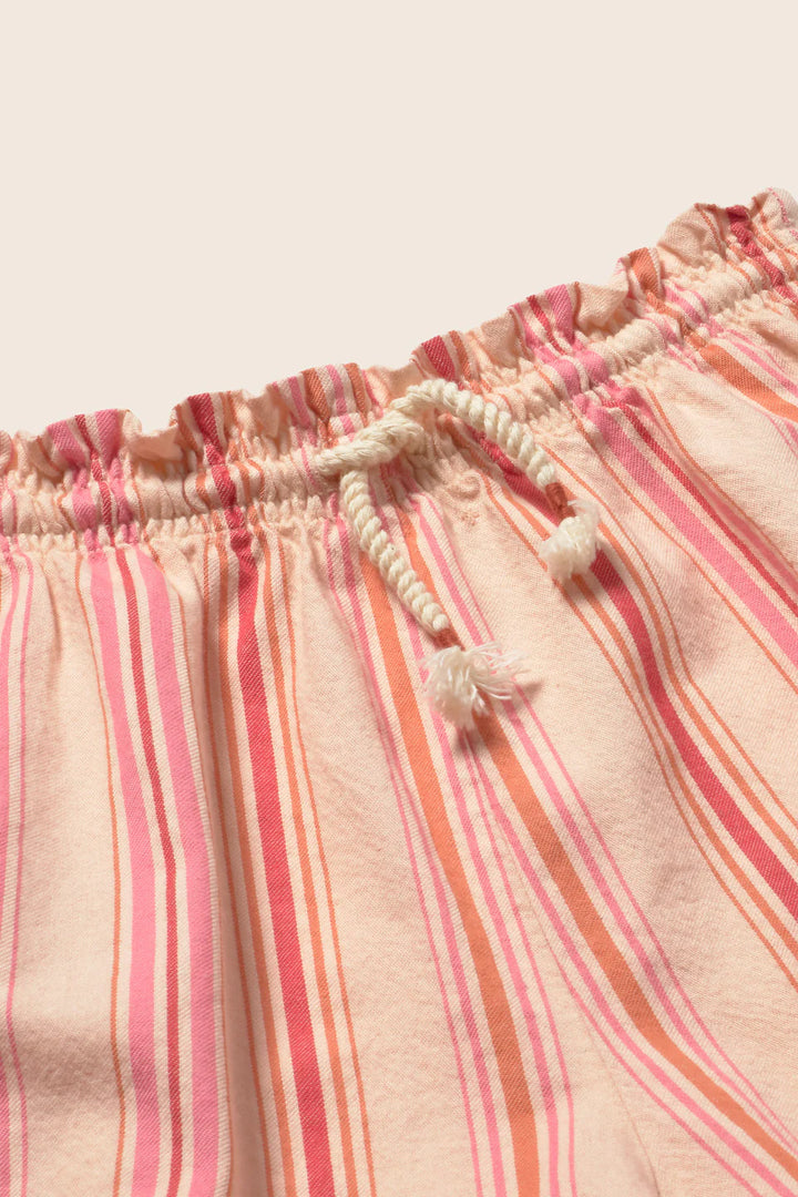 girls organic cotton striped shorts