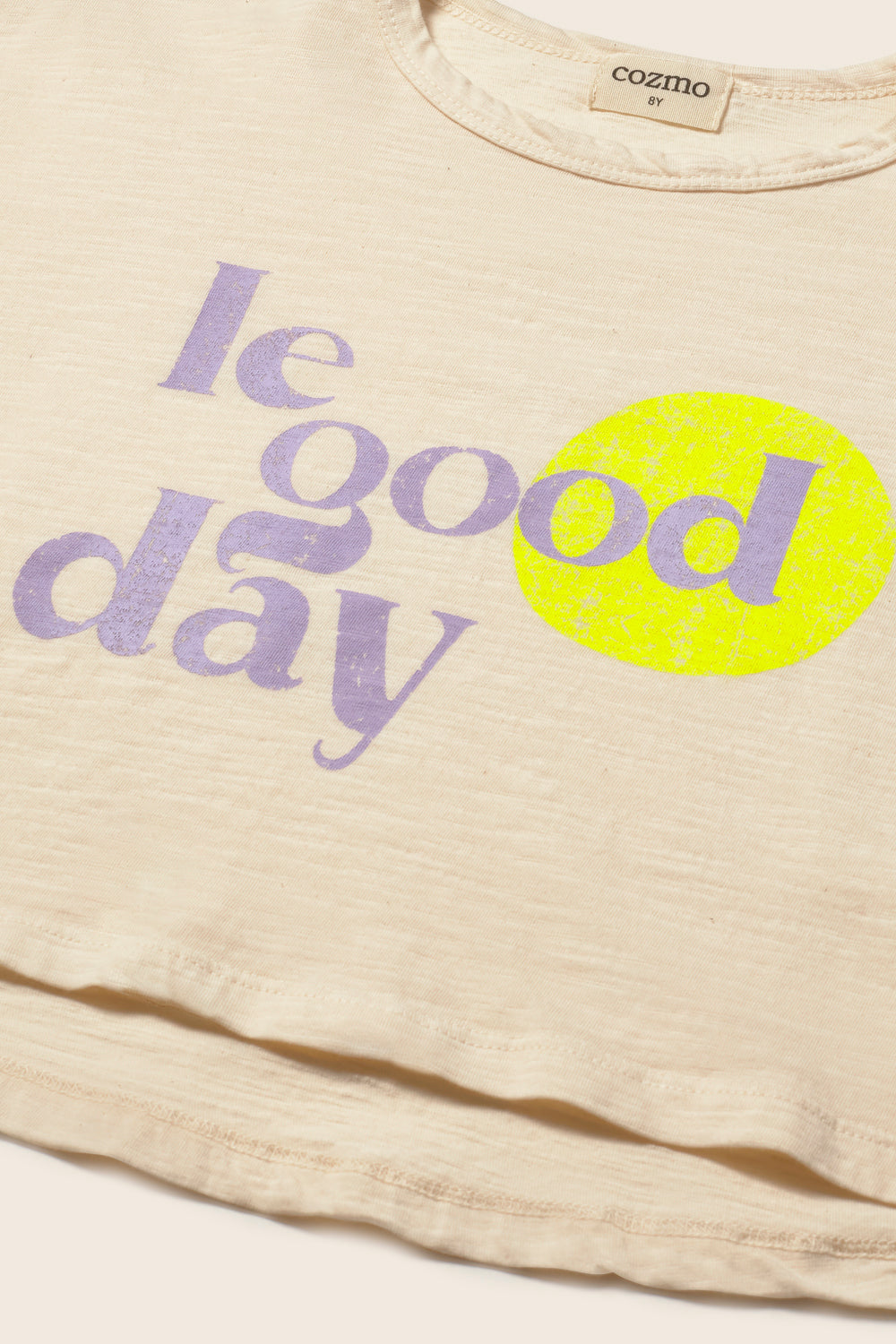girls organic cotton t-shirt with le good day print