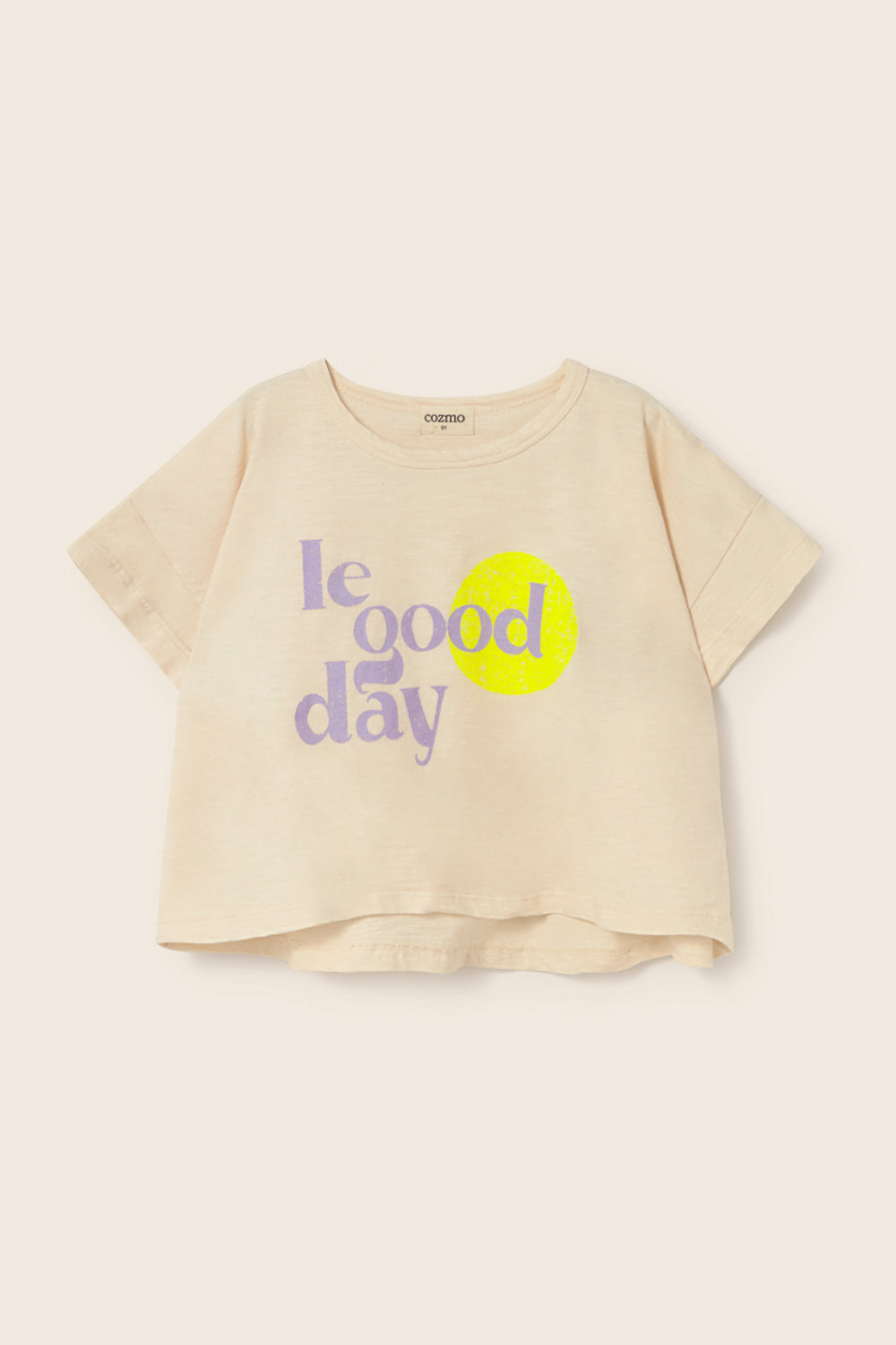 girls organic cotton t-shirt with le good day print