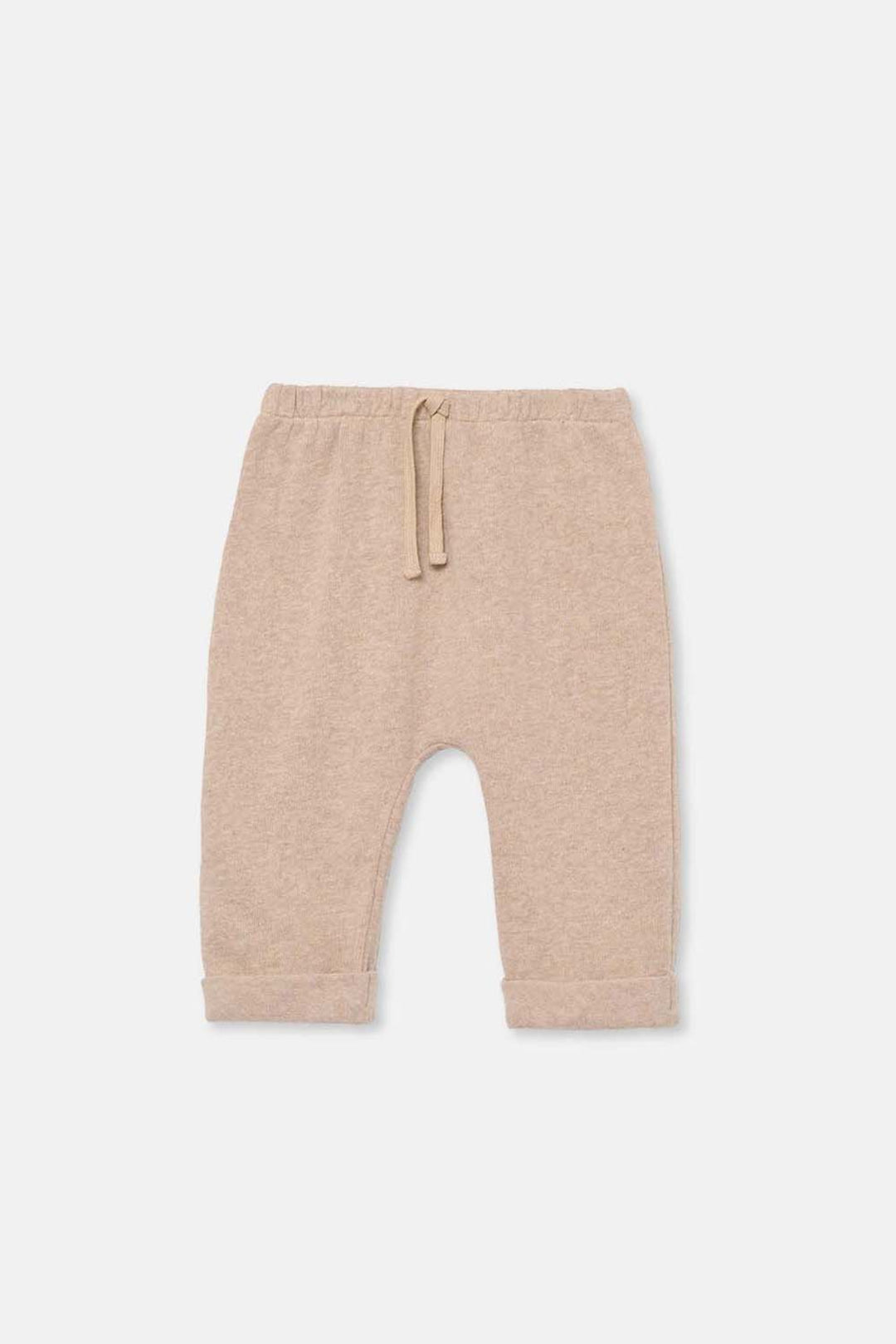 Cozmo grey soft knit baby pants with elasticated drawstring waist