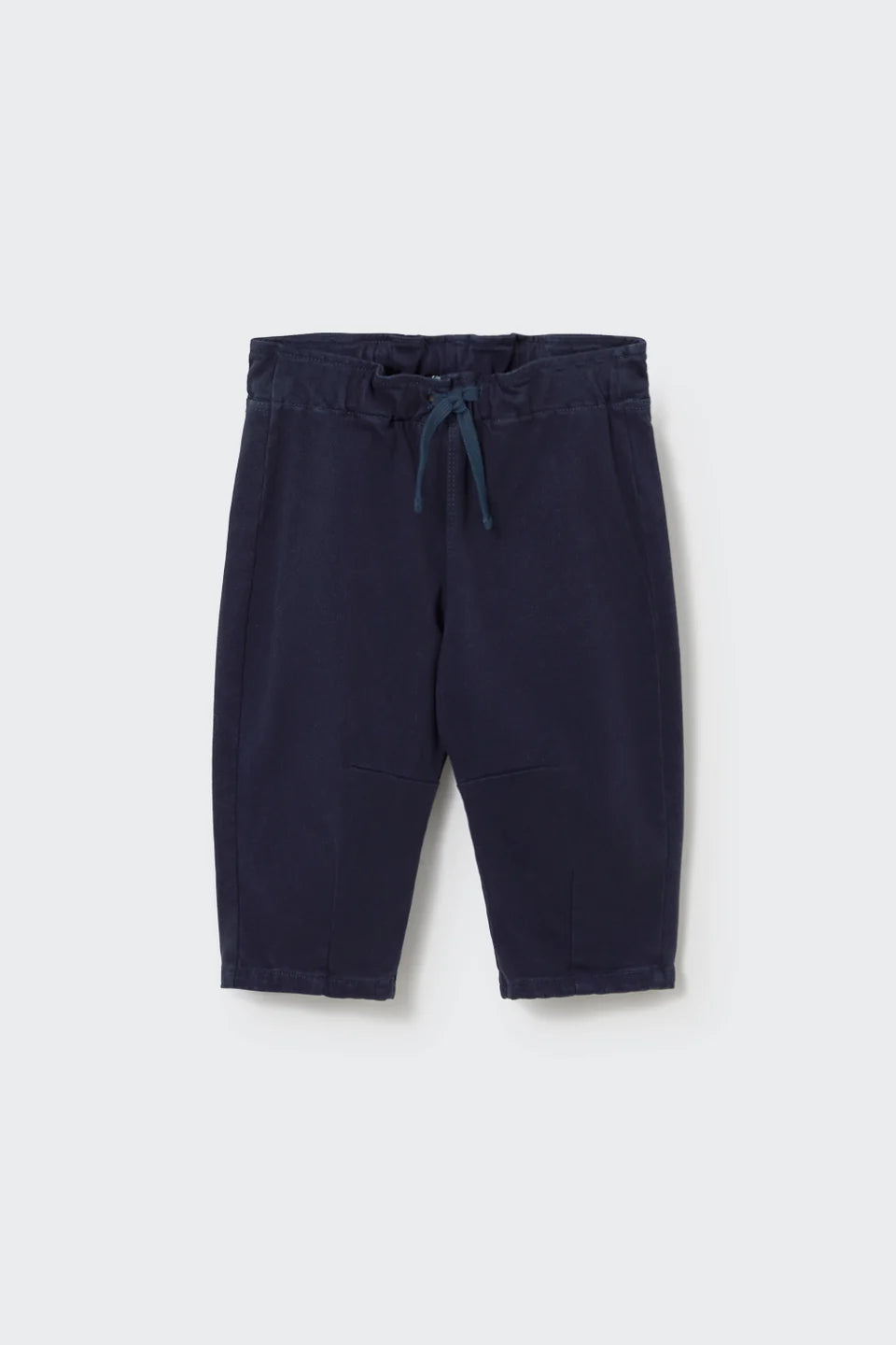 Cozmo soft baby pull-on twill pants with elastic drawstring waist, knee pleats and back pockets