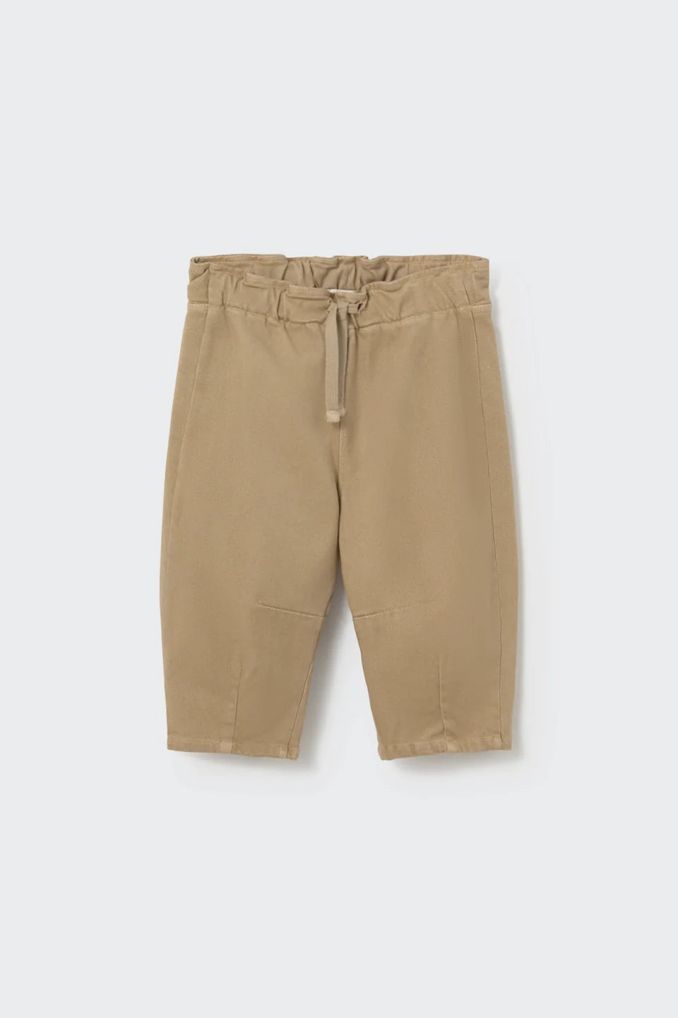 Cozmo soft baby pull-on twill pants with elastic drawstring waist, knee pleats and back pockets