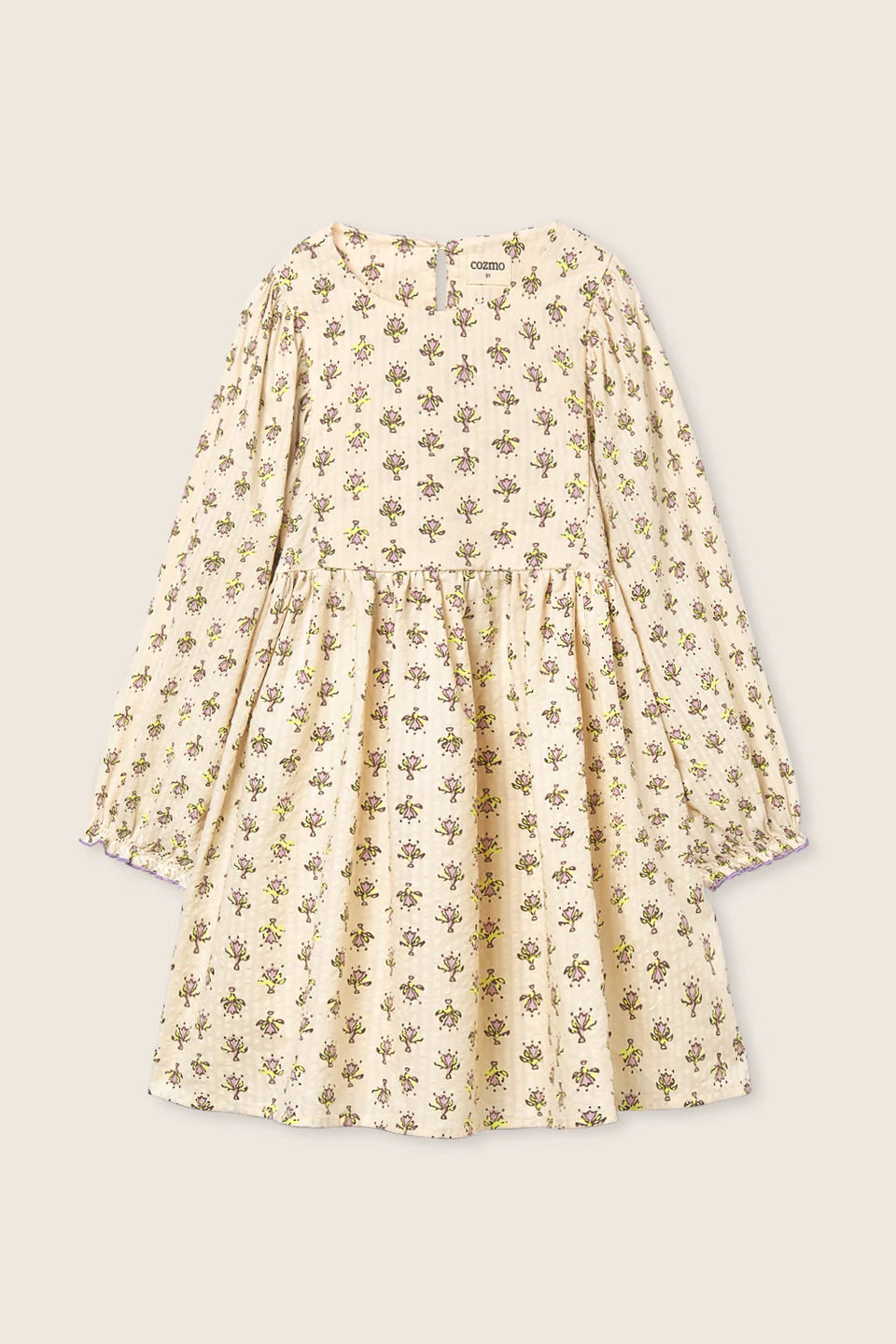 girls cotton dress with flower print