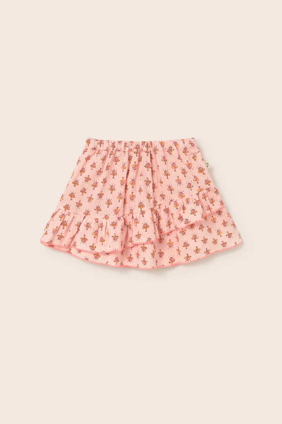 girls cotton skirt with floral print