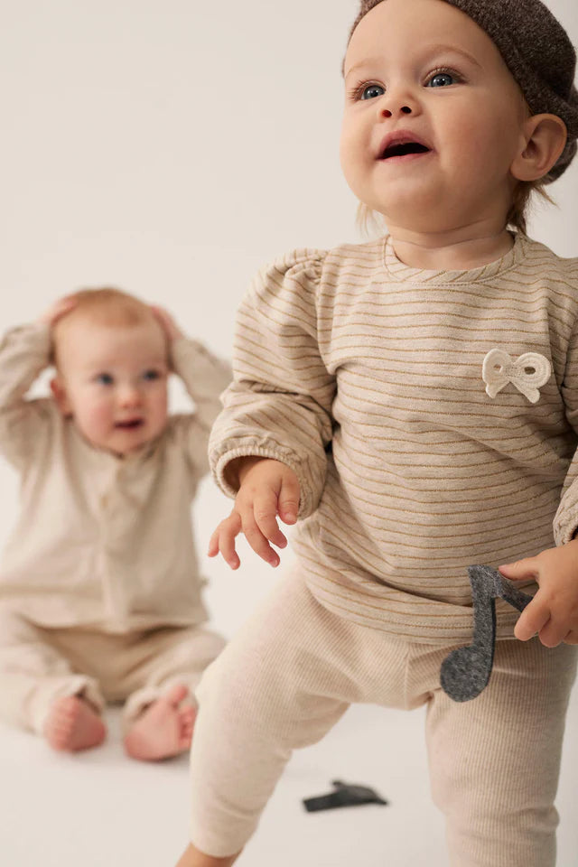 Rib Legging Baby Girl - Stone - ملابس