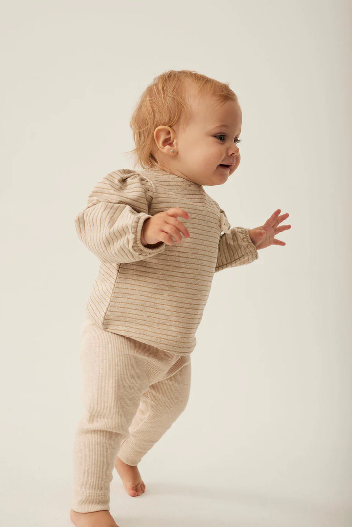Rib Legging Baby Girl - Stone - ملابس