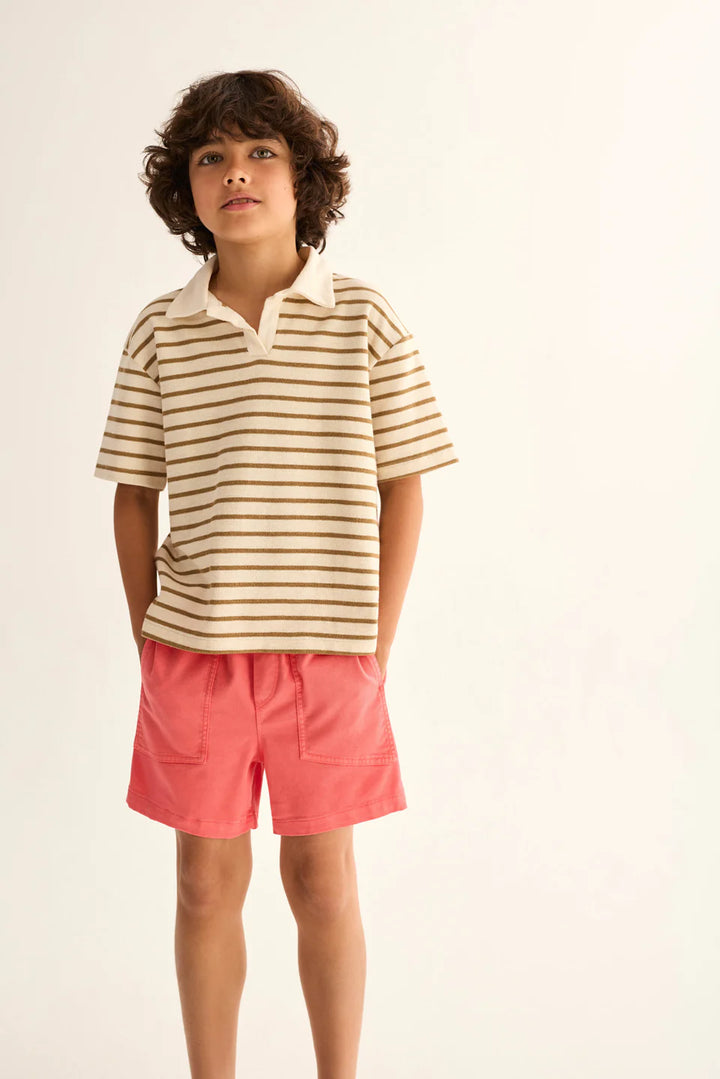 boys cotton twill Bermuda shorts in classic casual style