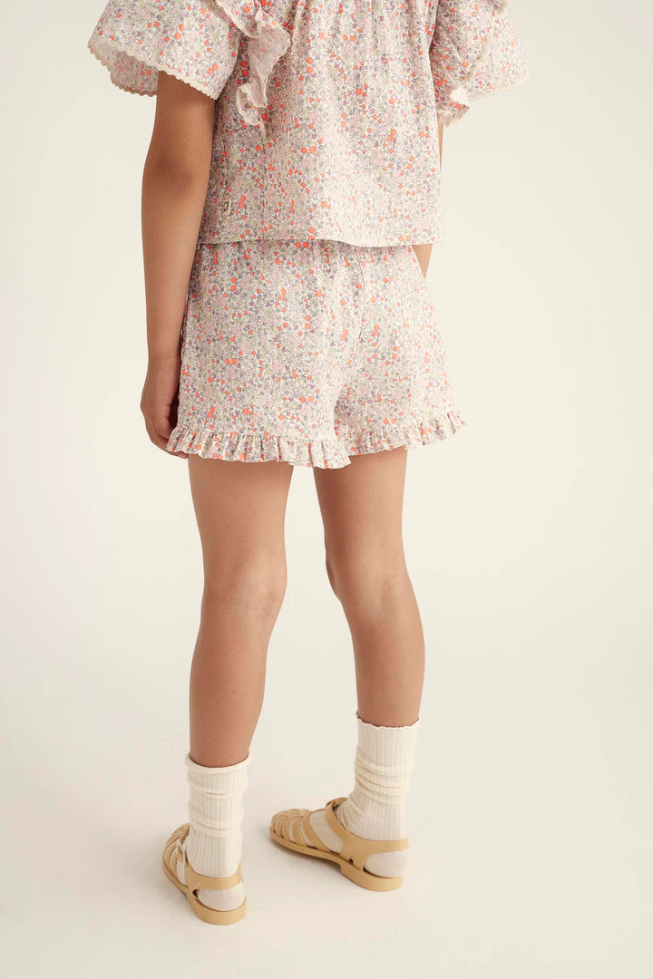Shorts Girl Lina Neon Coral - ملابس