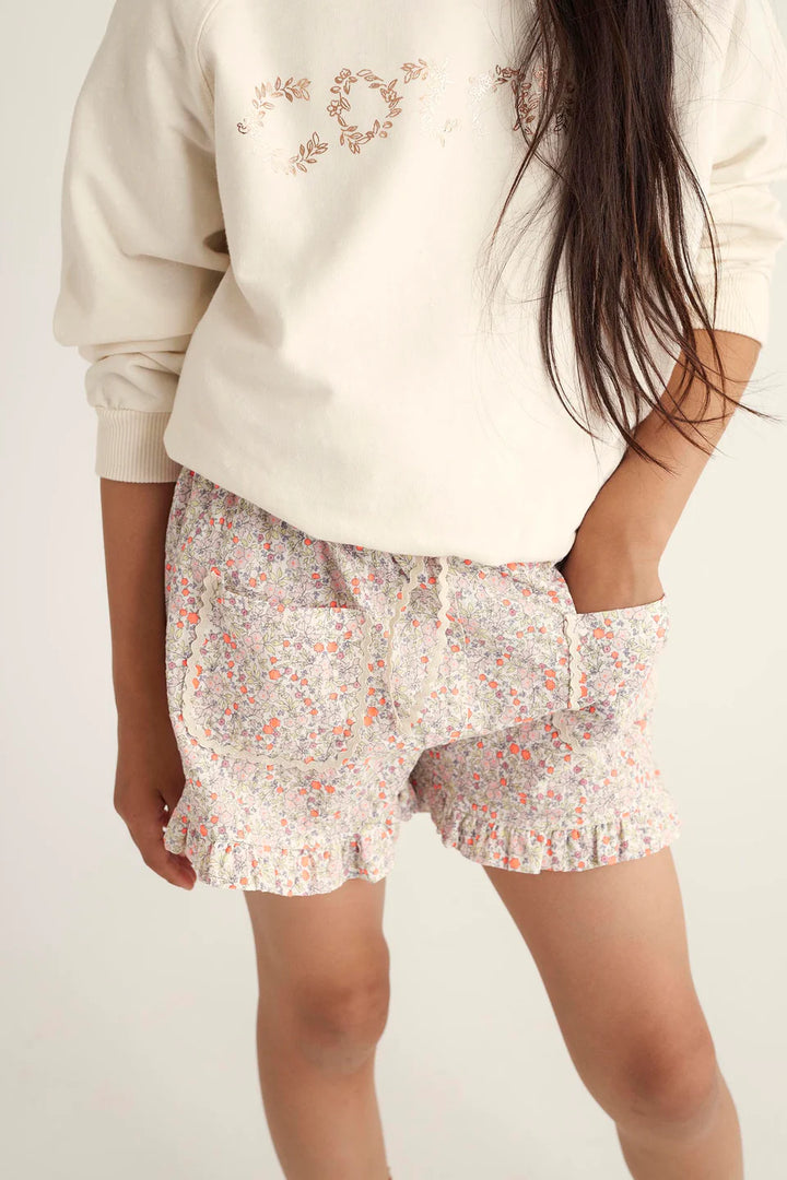 Shorts Girl Lina Neon Coral - ملابس
