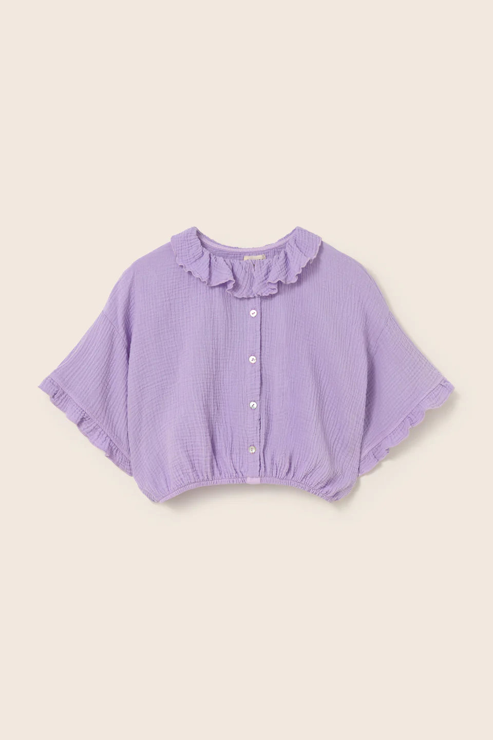 girls soft cotton gauze blouse in breathable fabric