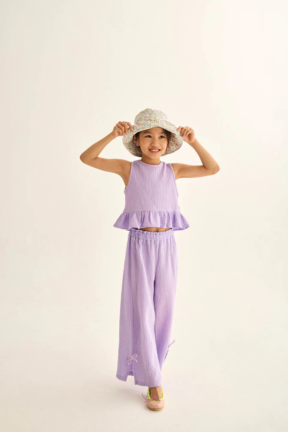 girls soft cotton gauze top in breathable fabric