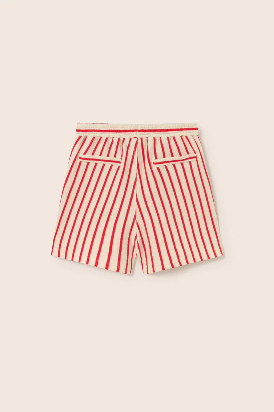 girls double-faced striped cotton Bermuda shorts
