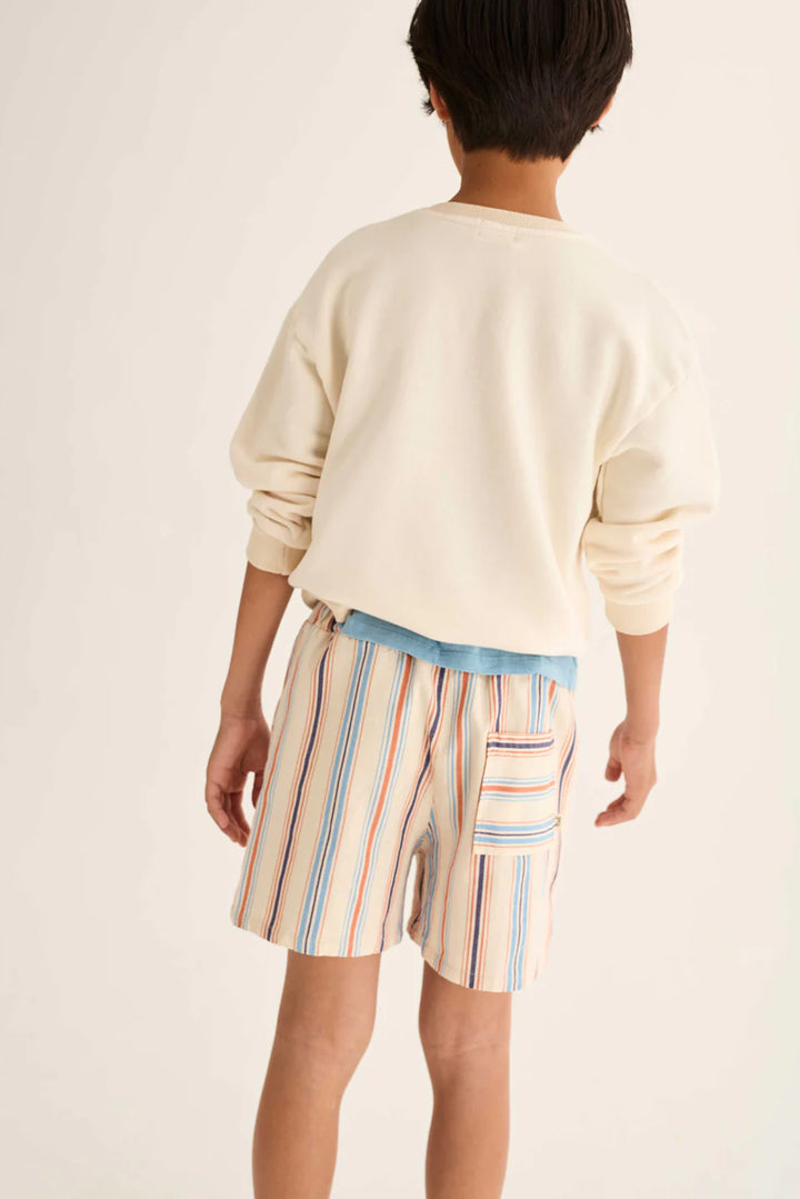 girls striped cotton Bermuda shorts