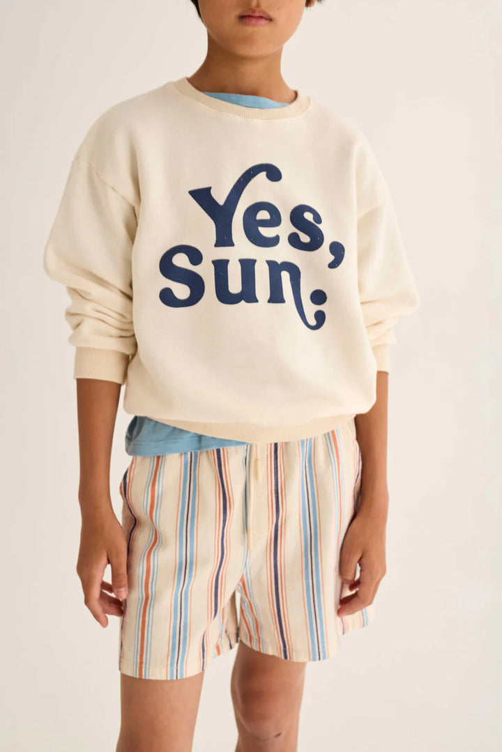 girls striped cotton Bermuda shorts