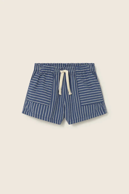 boys striped linen-look cotton shorts