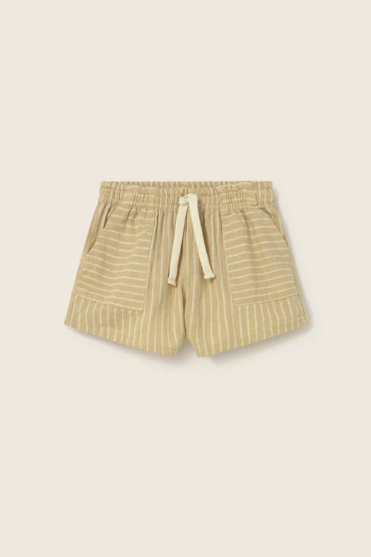 boys striped linen-look cotton shorts