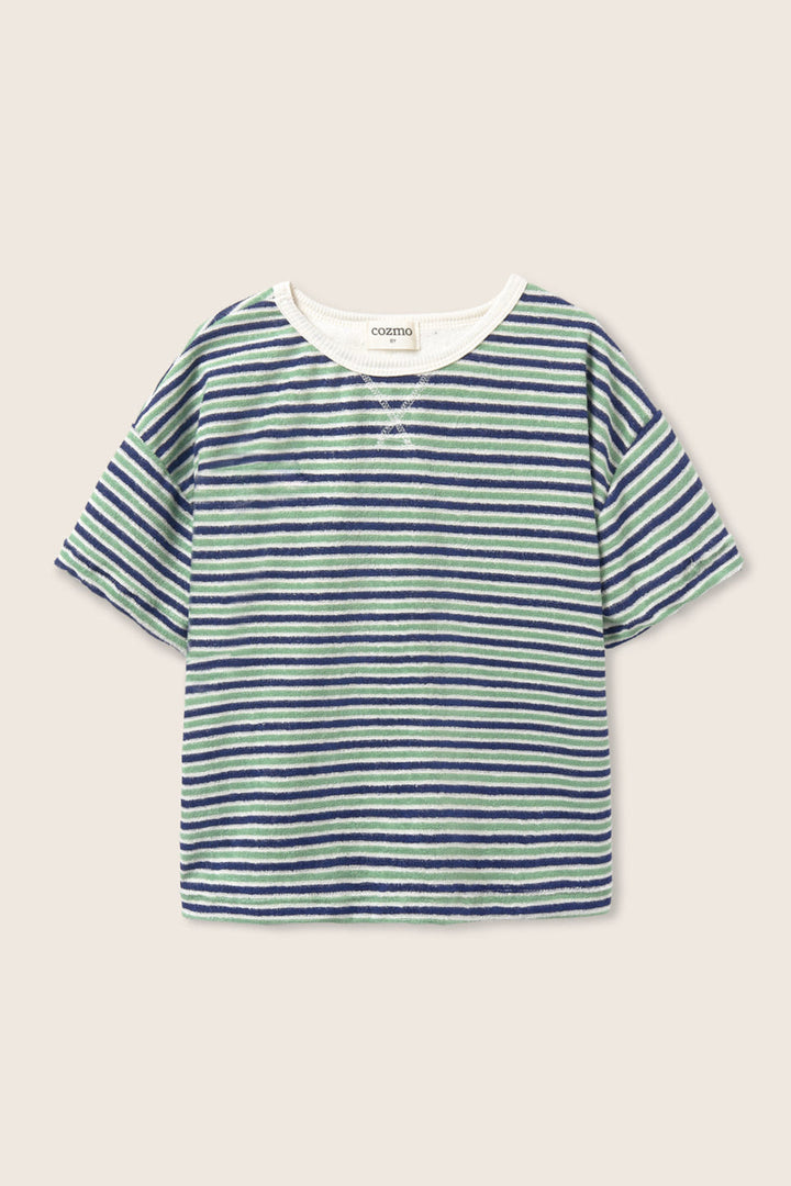 boys striped terry cloth t-shirt