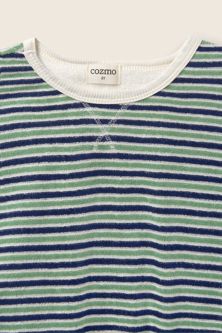 boys striped terry cloth t-shirt