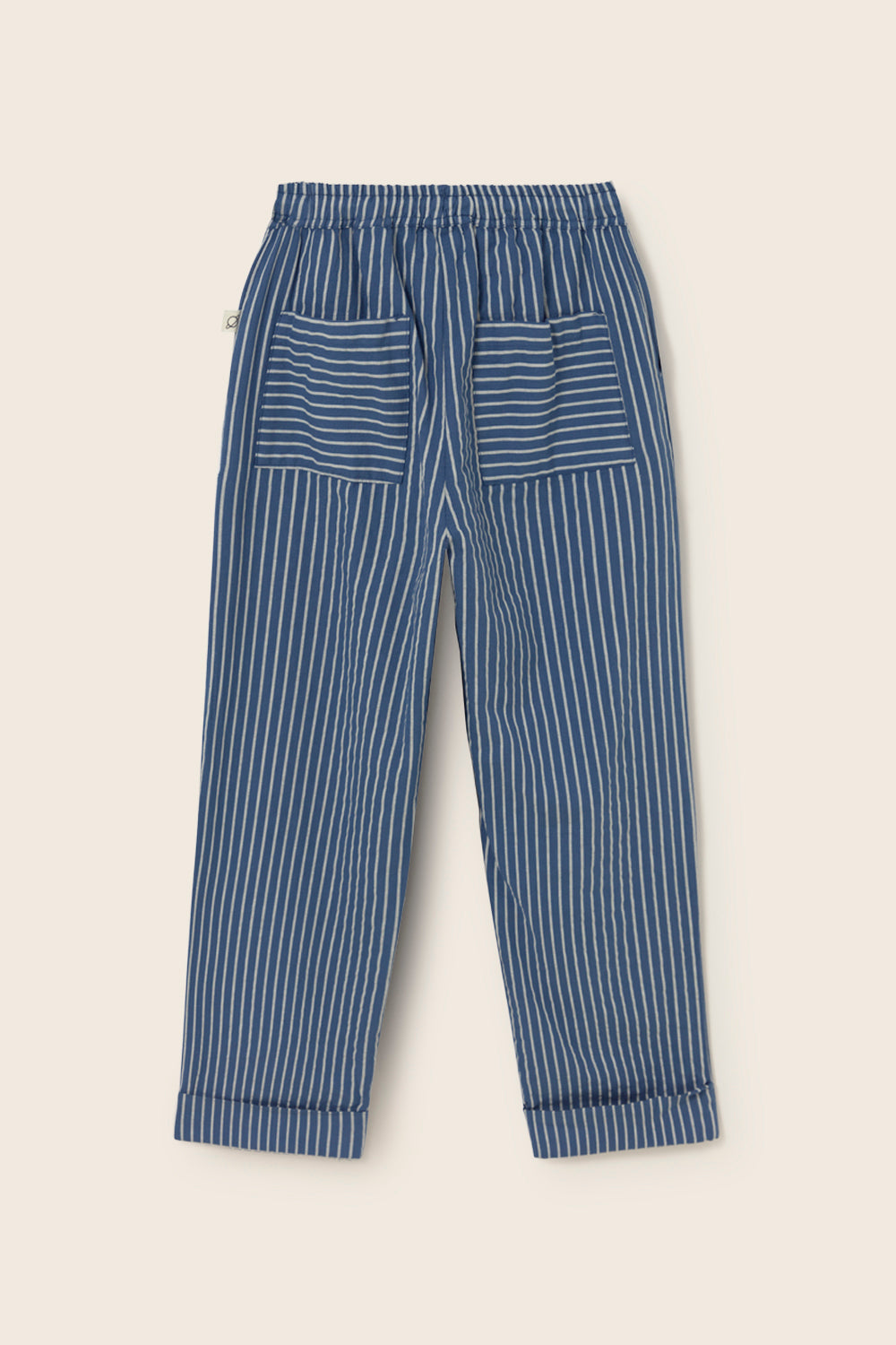 boys striped linen-look cotton pants