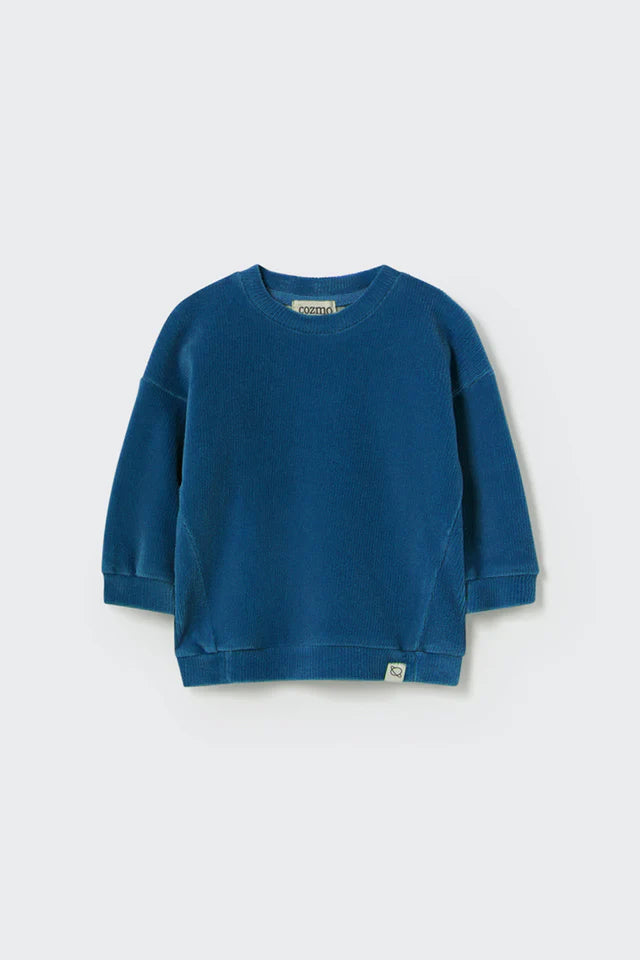 Velvet Sweatshirt Baby Boy Kelly - Ecru - ملابس