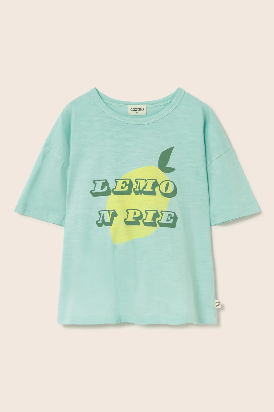 girls cotton slub t-shirt with lemon pie print