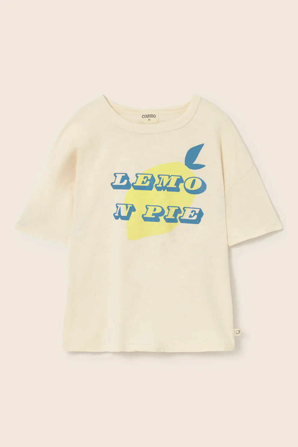 girls cotton slub t-shirt with lemon pie print