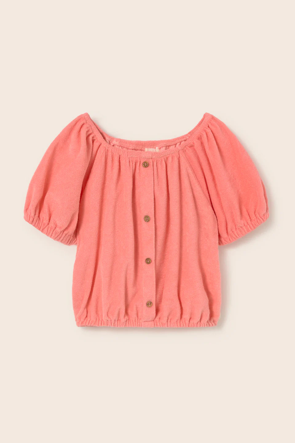 girls soft terry cloth top in breathable fabric