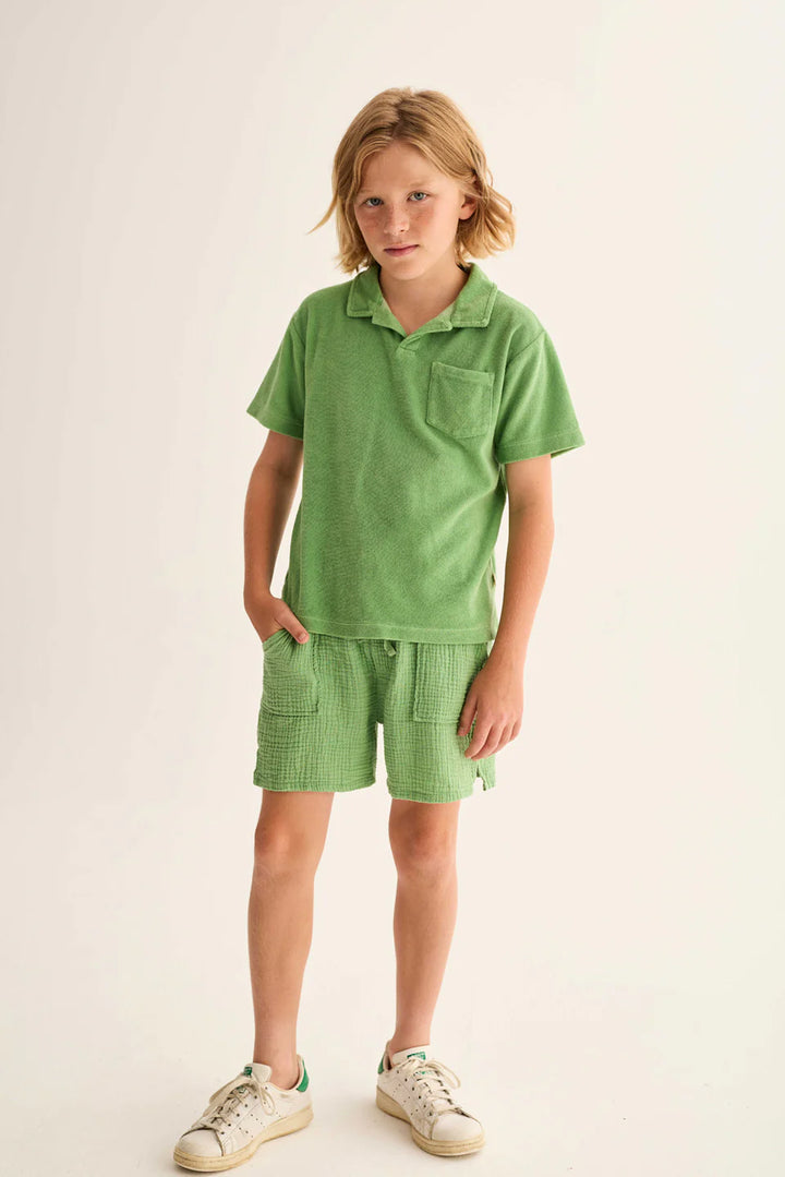 boys soft terry cloth t-shirt in breathable cotton fabric