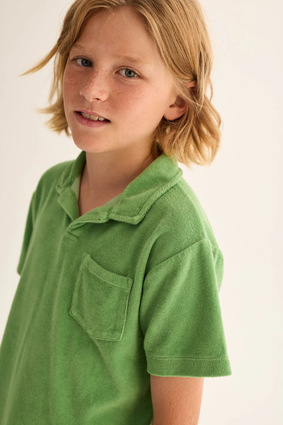 boys soft terry cloth t-shirt in breathable cotton fabric