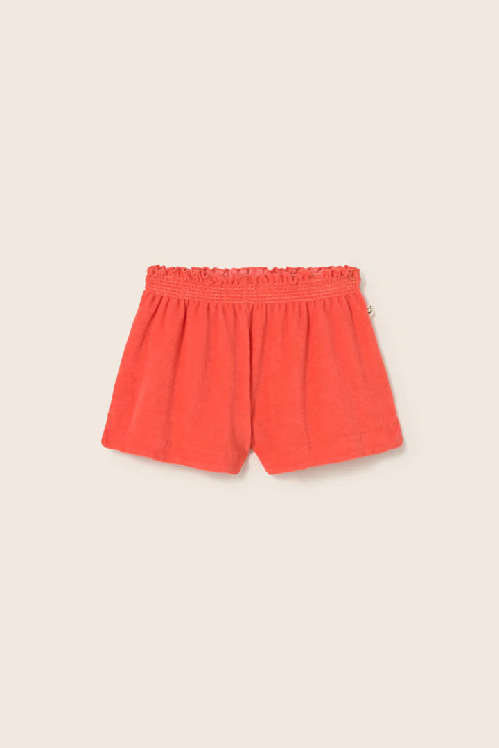 girls soft terry cloth shorts with side slits