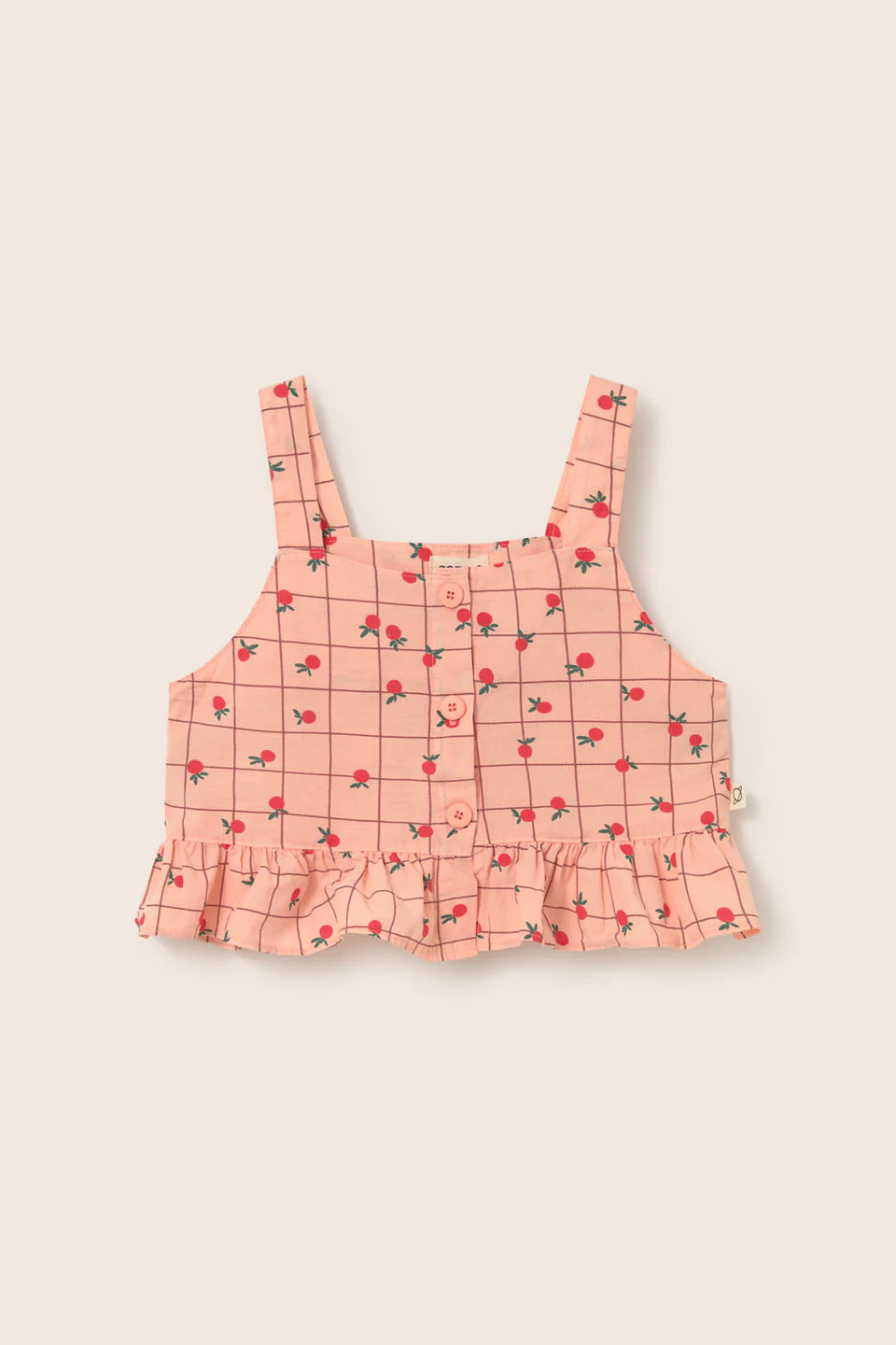 girls cotton top with fruit print