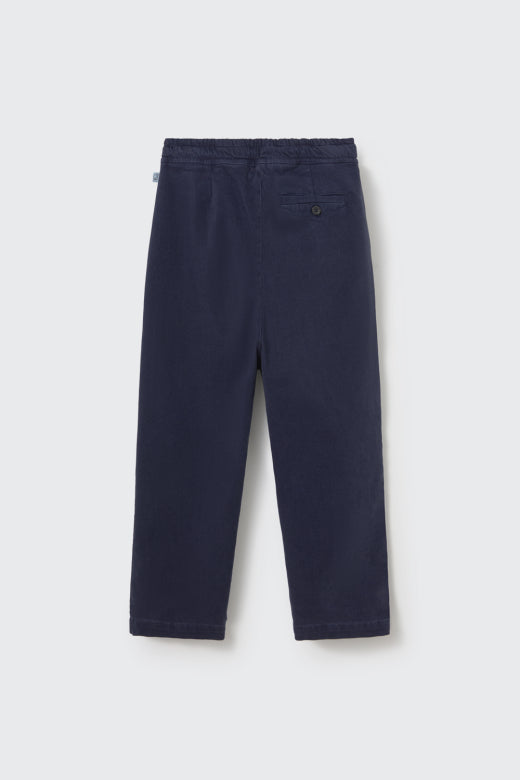 Cozmo kids soft touch twill pants in stone with elasticated drawstring waist and relaxed straight-leg fit