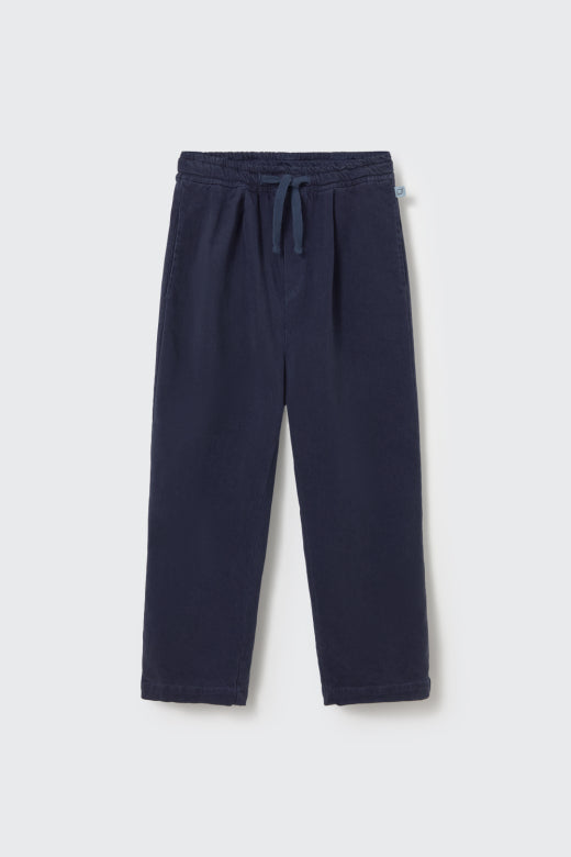 Cozmo kids soft touch twill pants in stone with elasticated drawstring waist and relaxed straight-leg fit
