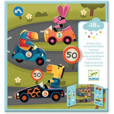 Stickers Thick - Cars Removable - ألعاب الأطفال
