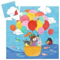 Puzzle Hot Hair Balloon Silhouette - ألعاب الأطفال