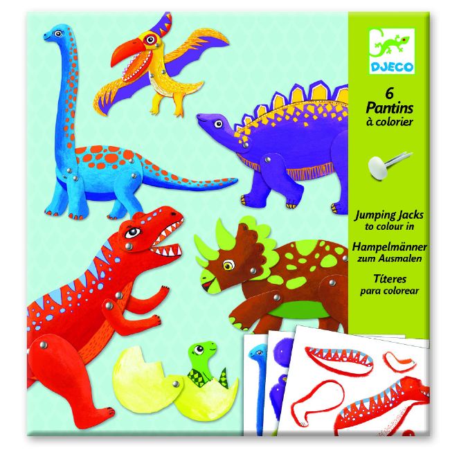 Jumping Jack to Color - 6 Dinosaurs - ألعاب الأطفال