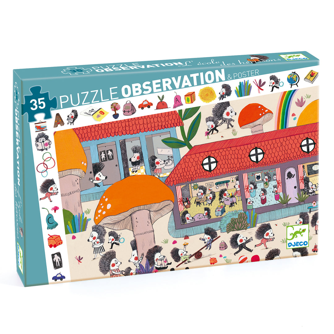 Puzzle Observation - Hedgehog School - ألعاب الأطفال