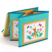 Djeco Caravan kids toy storage box and seat with colourful bohemian print