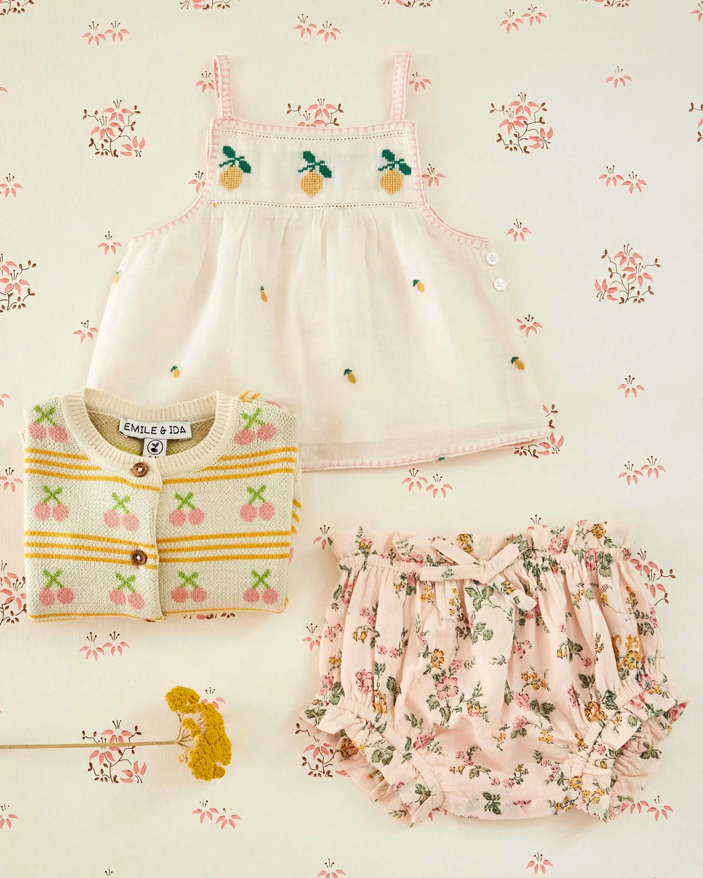 girls cotton bloomer shorts with rosier floral print