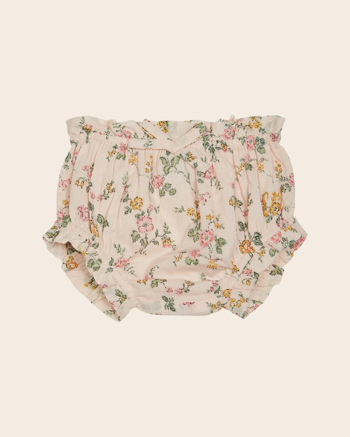 girls cotton bloomer shorts with rosier floral print