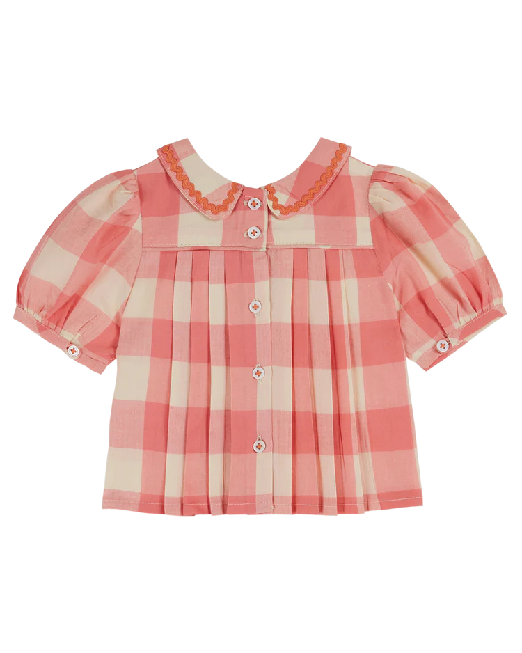 Blouse Girl Gingham Candy - قصيرة